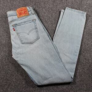 Levi’s 510 Skinny Jeans Mens 28x32 Light Wash Stretch Blue Denim